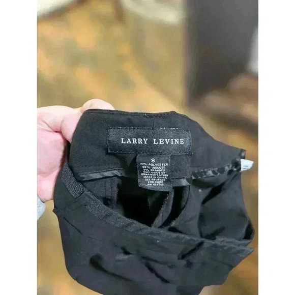 Larry Levine Black‎ Dress Pants, Size 8 - Picture 3 of 5